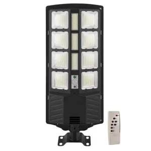 Lampă Solară Stradală PRO‑LED XL 1200 W – Iluminare Ultra-Puternică, Senzor Mișcare, Telecomandă și Energie Gratuită
