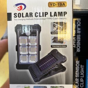 Lampă Solară Multifuncțională YD-19A cu Cleșă și Senzor Mișcare – Lumina Inteligentă, Oriunde, Oricând