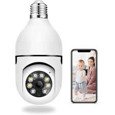 Cameră de Supraveghere 360° în Formă de Bec SmartView™ – Conexiune Wi-Fi, Vedere Nocturnă Color, Detectare Mișcare & Audio Bidirecțional