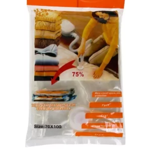 🧳 Sac Vidat 70x100 cm – Economisește Spațiu cu Stil! Ideal pentru Haine, Pături și Depozitare de Lungă Durată