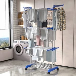 Uscător Vertical pentru Rufe FoldDry™ – Mobil, Pliabil și Compact, cu Suport pentru Umerașe & Uscare Rapidă fără Zgomot