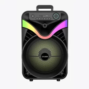 Boxa Portabila AT PERFORMANCE cu lumini RGB si Bluetooth, 20W, microfon karaoke, acumulator – Boxa portabila 20 W cu lumini RGB, Bluetooth si microfon karaoke